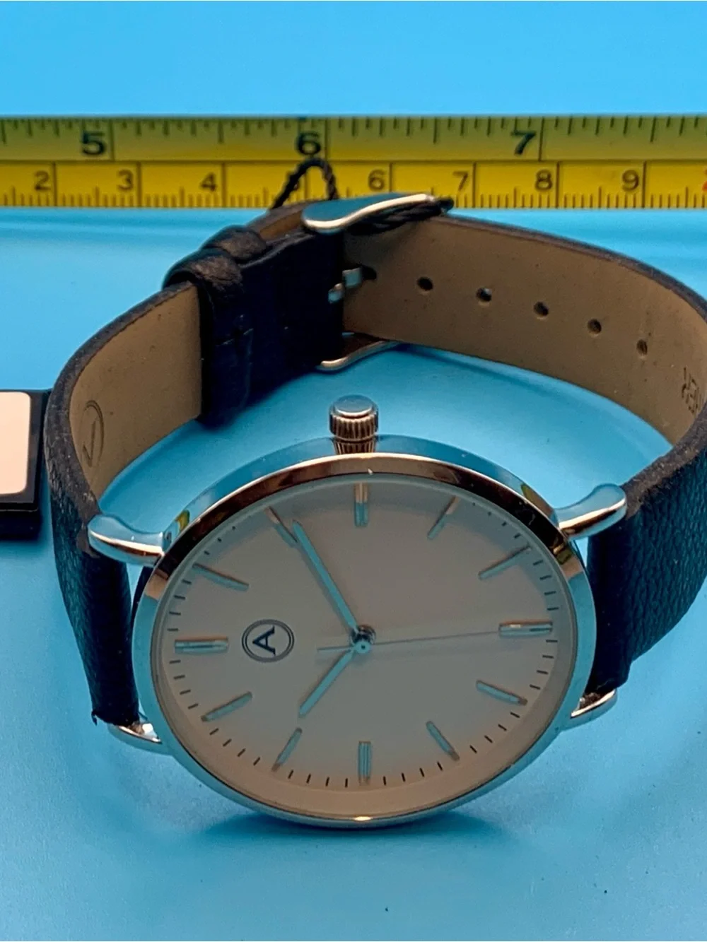AKRIBOS XXIV AK1033SS Men’s Fashion Quartz Wristwatch Leather Works New Battery